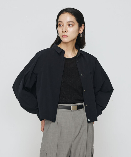 「Gabardine K.T」 長袖シャツ 9号 ネイビー レディース_画像3