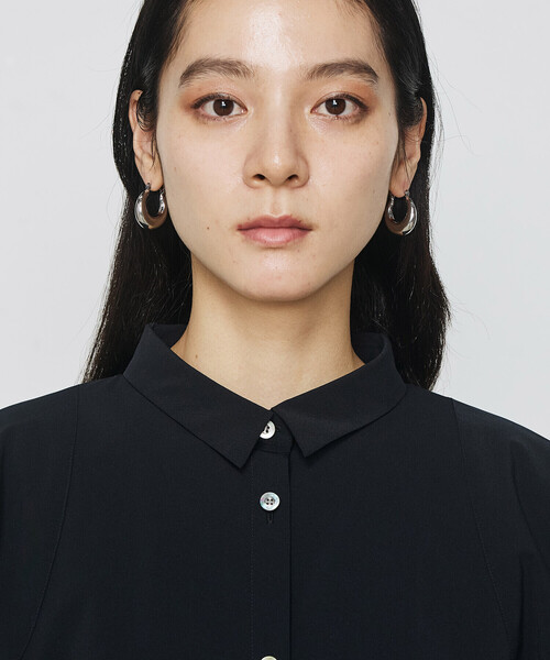 「Gabardine K.T」 長袖シャツ 9号 ネイビー レディース_画像8