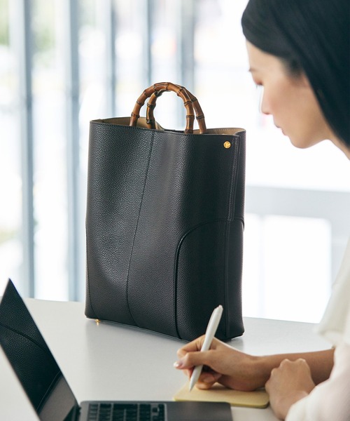 新作美品【E'POR】BAMBOO BAG Large【25SS】 E'POR（エポール） トートバッグ 「E'POR」BAMBOO BAG Large/A4対応