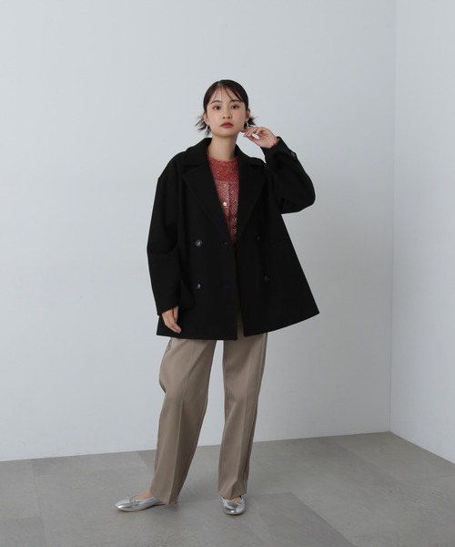 「N.(N. Natural Beauty Basic)」 ピーコート MEDIUM オフホワイト レディース_画像6