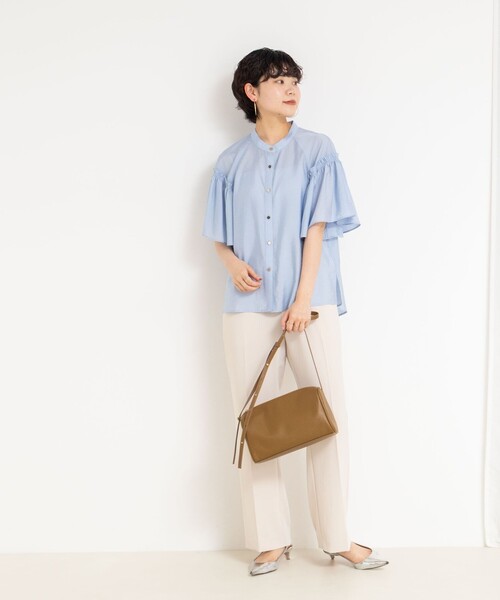 「NOLLEY'S Sophi」 半袖ブラウス 38 ライトブルー レディース_画像4