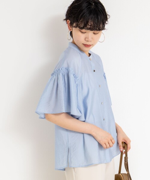 「NOLLEY'S Sophi」 半袖ブラウス 38 ライトブルー レディース_画像6