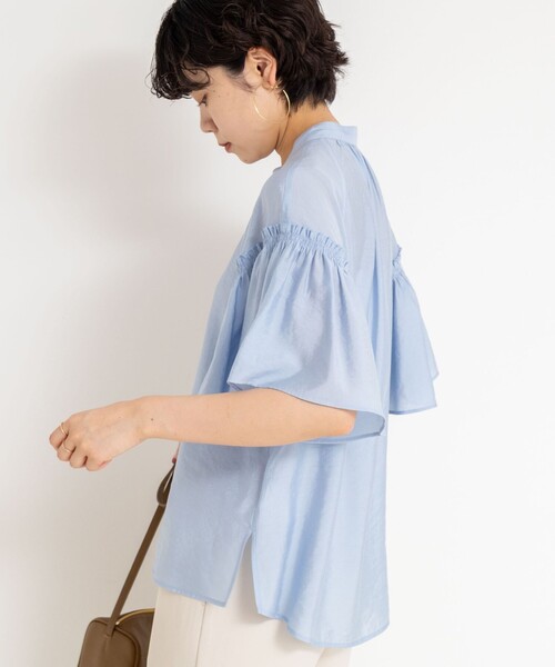 「NOLLEY'S Sophi」 半袖ブラウス 38 ライトブルー レディース_画像7
