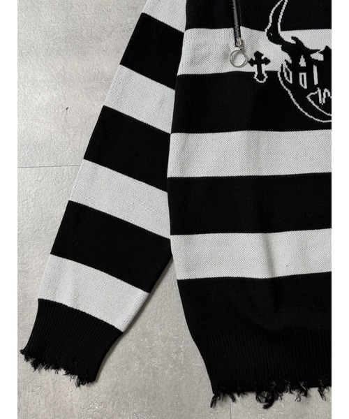 Amilige（アミリージュ） ニット セーター クロスAmilige変形ZIPニット