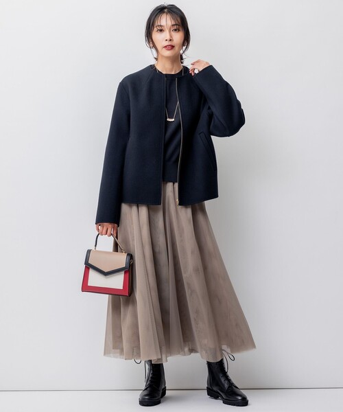 「23区」 長袖ニット 32 オレンジ レディース_画像3