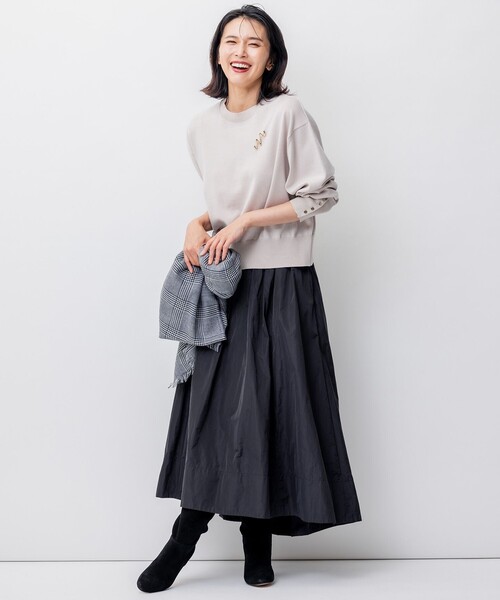 「23区」 長袖ニット 32 オレンジ レディース_画像8