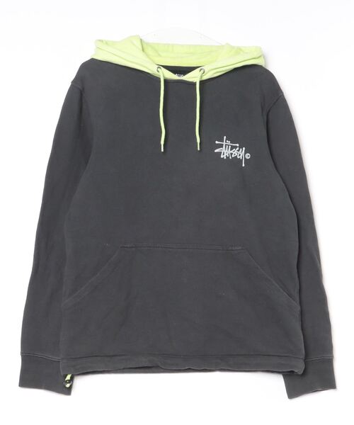 ステューシー Stussy ブラック プルオーバーパーカー STUSSY（ステューシー） プルオーバーパーカー S ブラック メンズ
