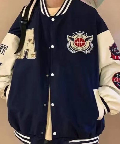 CALIFORNIA OUTFITTERS スタジャン 12A13-SZ ワッペン カレッジロゴ