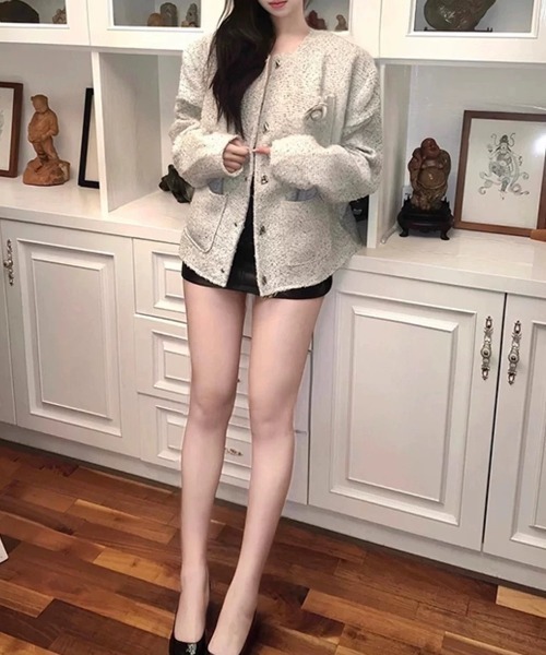 9/24まで出品) nae ツイードジャケット　白 9/24まで出品) nae ツイードジャケット 白 na.e ツイードジャケット