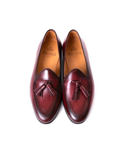 「Berwick1707」 ローファー 40 バーガンディー メンズ_画像4