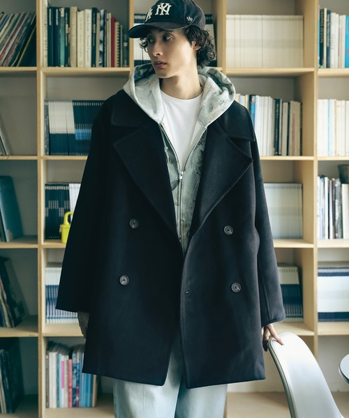 「Bleme」 ピーコート M ブラック メンズ_画像4