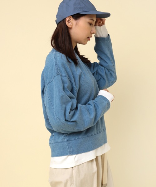 「RNA-N」 長袖カットソー FREE ライトインディゴブルー レディース_画像2