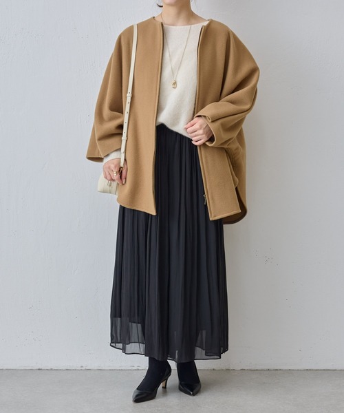 BEARDSLEY（ビアズリー） ポンチョコート FREE キャメル レディース