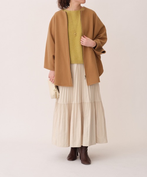 BEARDSLEY（ビアズリー） ポンチョコート FREE キャメル レディース