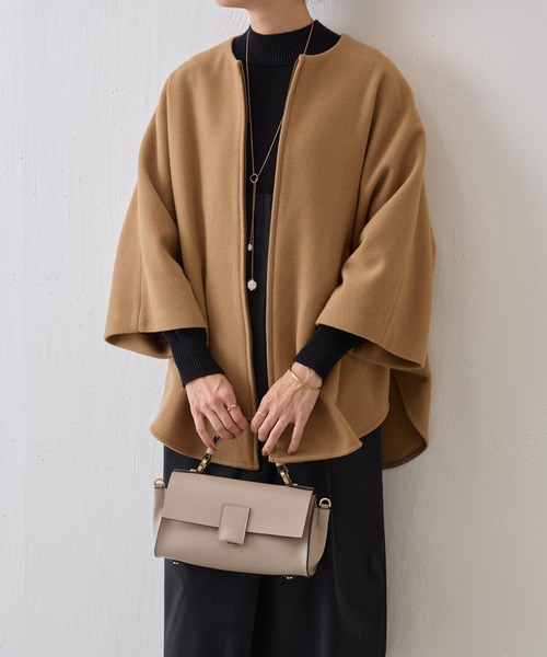 BEARDSLEY（ビアズリー） ポンチョコート FREE キャメル レディース