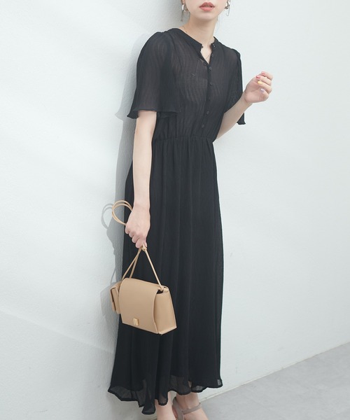 「natural couture」 半袖ワンピース FREE ブラック レディース_画像6