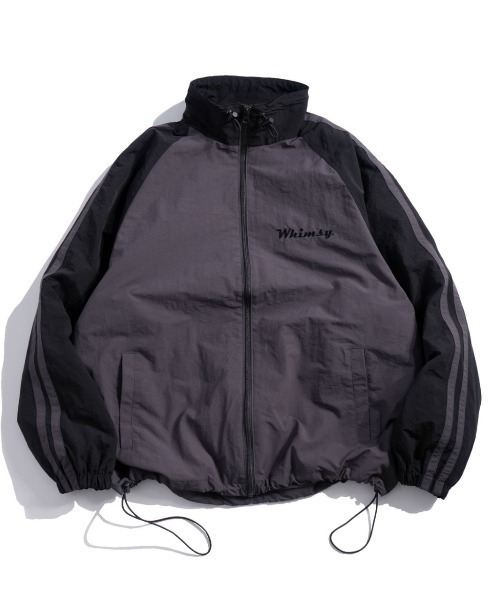 NOIZY ナイロンジャケット フロント刺繍 ラグランスリーブ ナイロン