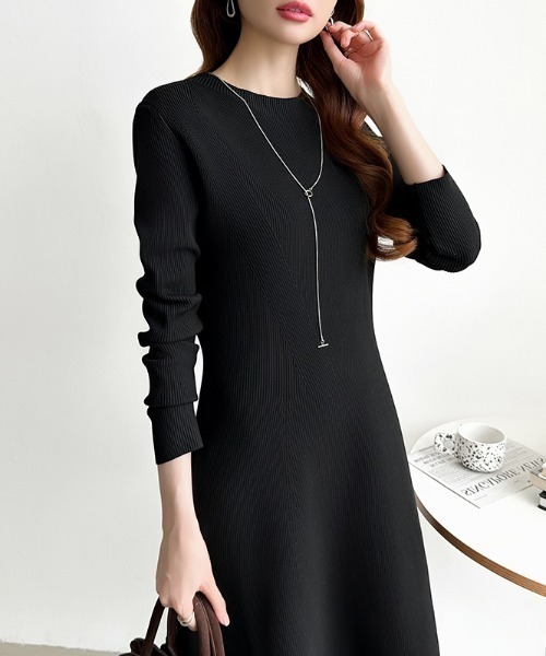 「COCOMOMO」 ニットワンピース FREE ベージュ レディース_画像2