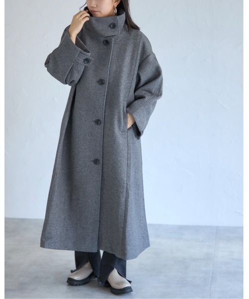 「leimn」 ステンカラーコート M グレー レディース_画像5