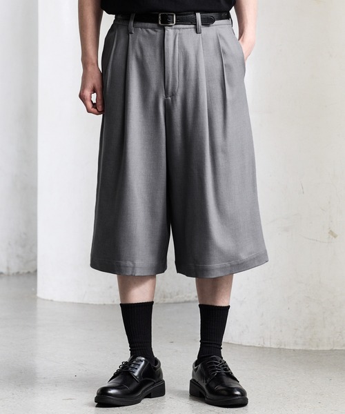 CLEL（クレイル） ワイドパンツ ハーフパンツ パンツ 短パン 「CLEL