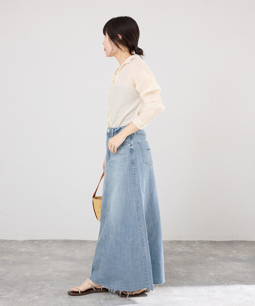 IENA（イエナ） デニムスカート YANUK/ヤヌーク Flare Long Skirt
