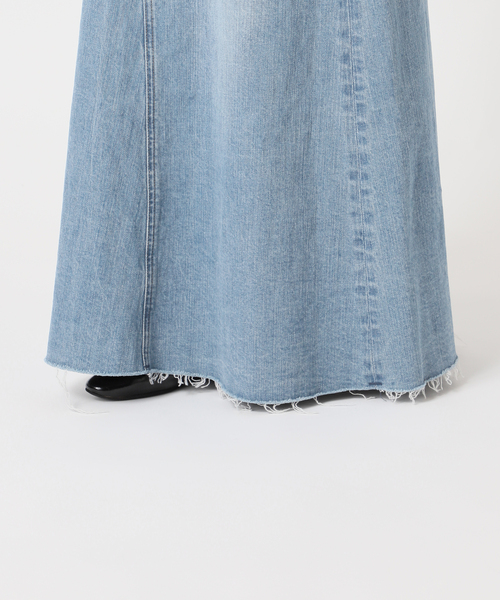 デニムスカート YANUK/ヤヌーク Flare Long Skirt スカートの画像
