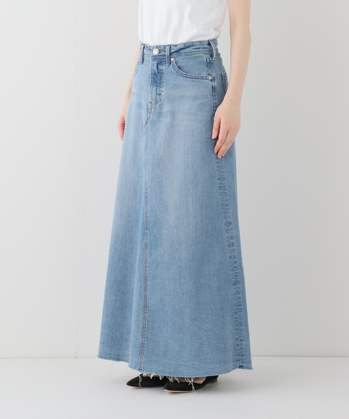 デニムスカート YANUK/ヤヌーク Flare Long Skirt スカートの画像