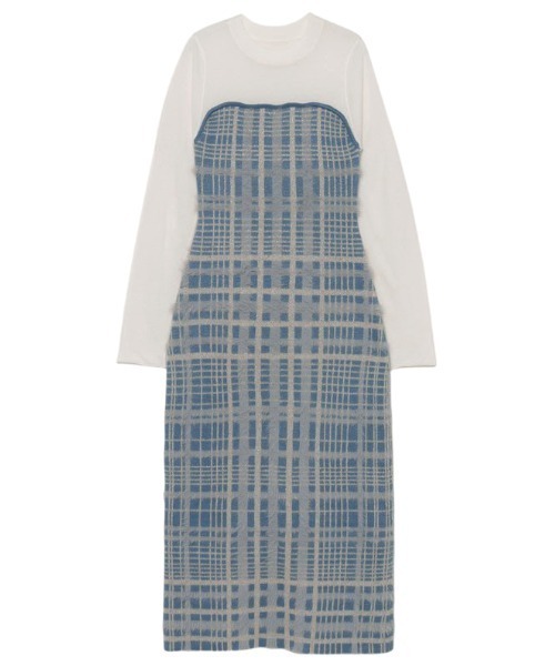 「EIMY ISTOIRE」 ニットワンピース FREE ブラック レディースの画像2