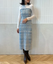 「EIMY ISTOIRE」 ニットワンピース FREE ブラック レディースの画像9