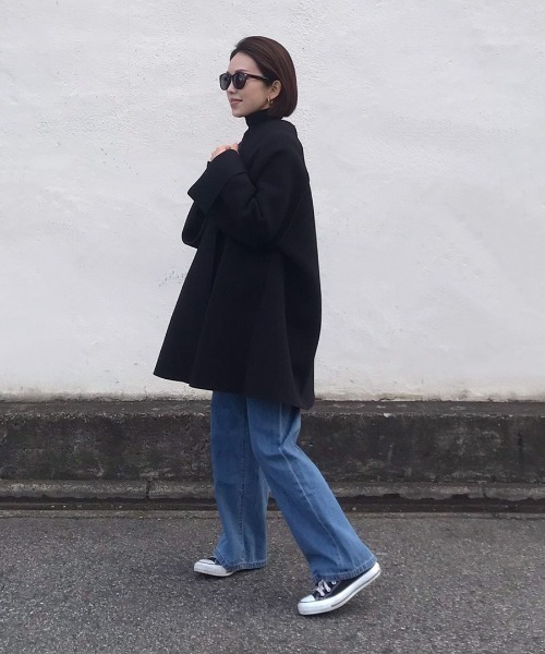 「DOUX ARCHIVES」 ノーカラーコート FREE グレイッシュベージュ レディース_画像5