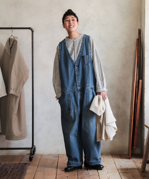 「soulberry」 オーバーオール M ブルー レディース_画像3