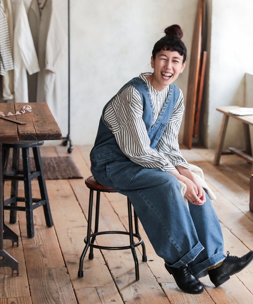 「soulberry」 オーバーオール M ブルー レディース_画像5