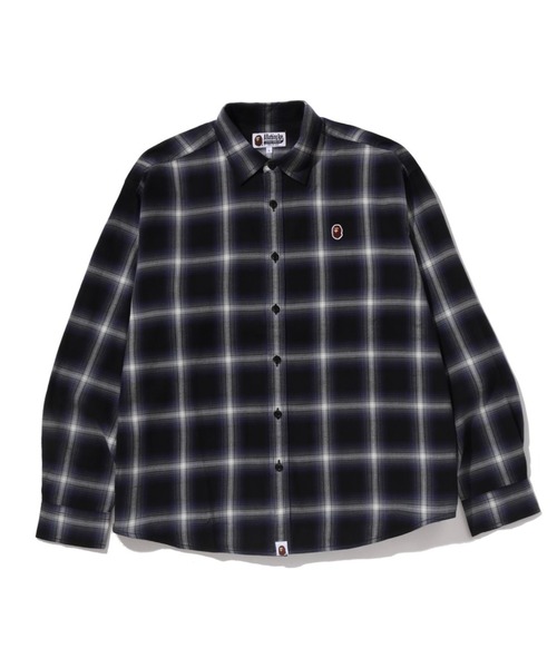 A BATHING APE（アベイシングエイプ） シャツ ONE POINT OMBRE CHECK