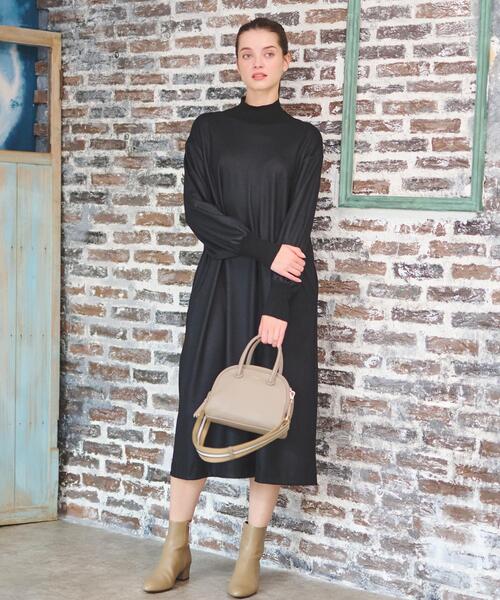 「DRESSTERIOR」 長袖ワンピース 38 ブラック レディース_画像2