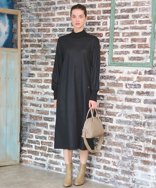 「DRESSTERIOR」 長袖ワンピース 38 ブラック レディース_画像3