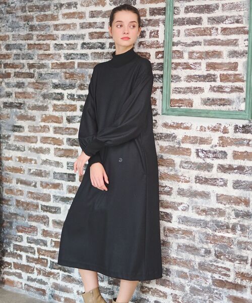「DRESSTERIOR」 長袖ワンピース 38 ブラック レディース_画像6