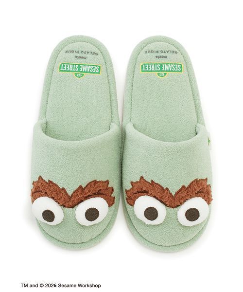 gelato pique（ジェラートピケ） スリッパ 「SESAME STREET」「HOMME