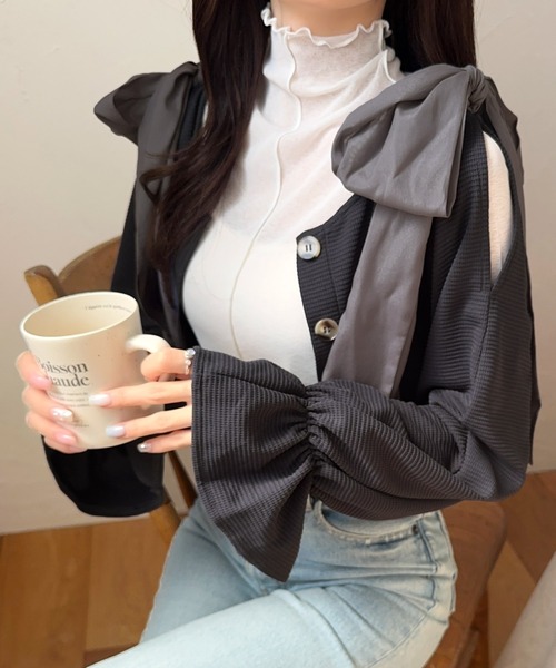 「mily bilet」 コンビワンピース SMALL ブラック レディース_画像4