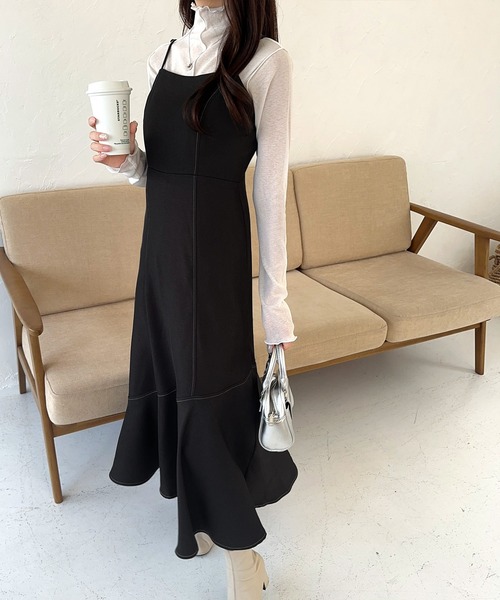 「mily bilet」 コンビワンピース SMALL ブラック レディース_画像9