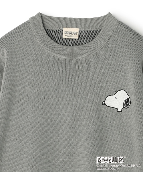 「PEANUTS」 長袖ニット L ブラウン レディース_画像2