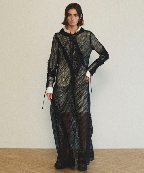 「MAISON SPECIAL」 ニットワンピース 38 ブラック レディースの画像