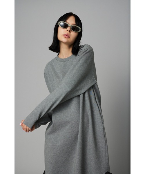 「HeRIN.CYE」 長袖ワンピース FREE グレー レディースの画像