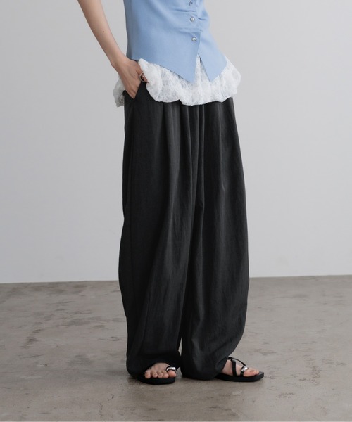 ワイドパンツ パンツ フィブリルイージーコクーンパンツ 664956 レディースの画像