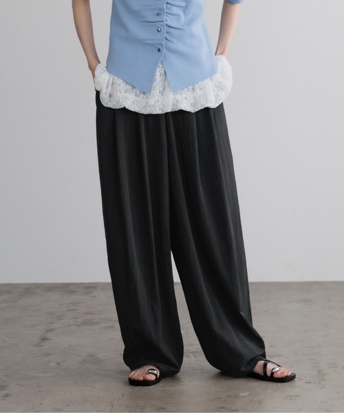 ワイドパンツ パンツ フィブリルイージーコクーンパンツ 664956 レディースの画像