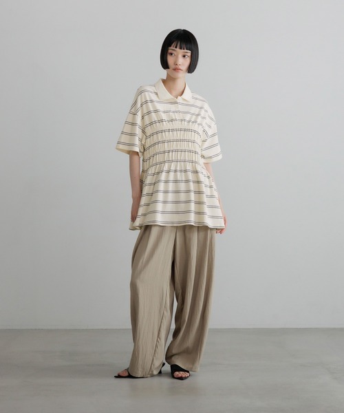 ワイドパンツ パンツ フィブリルイージーコクーンパンツ 664956 レディースの画像