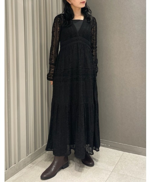 「FRAY I.D」 長袖ワンピース 1 グリーン レディースの画像