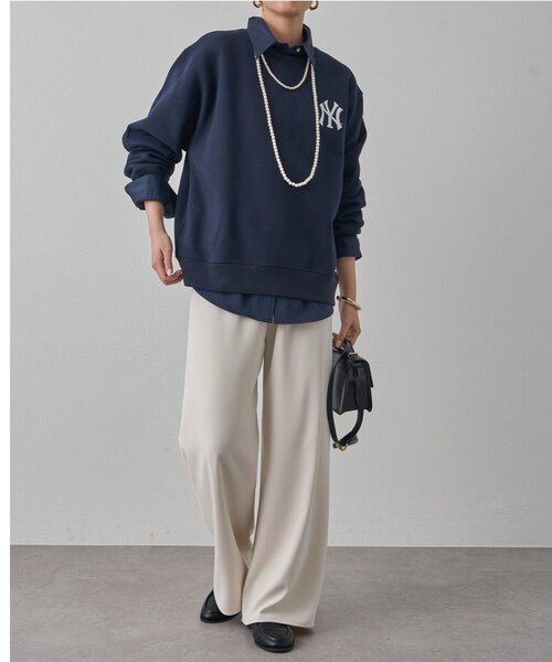 「LOUNGEDRESS」 イージーパンツ MEDIUM アイボリー レディースの画像