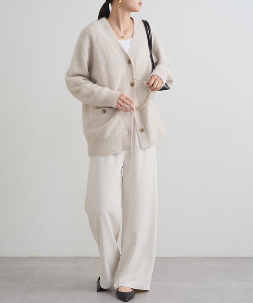 「LOUNGEDRESS」 イージーパンツ MEDIUM アイボリー レディースの画像