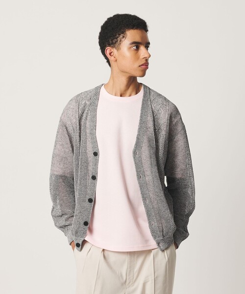 BEAUTY＆YOUTH UNITED ARROWS カーディガン アイレットパターン シアー