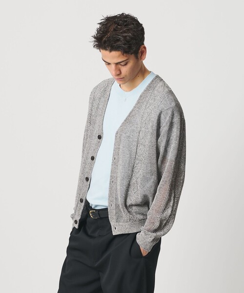 BEAUTY＆YOUTH UNITED ARROWS カーディガン アイレットパターン シアー